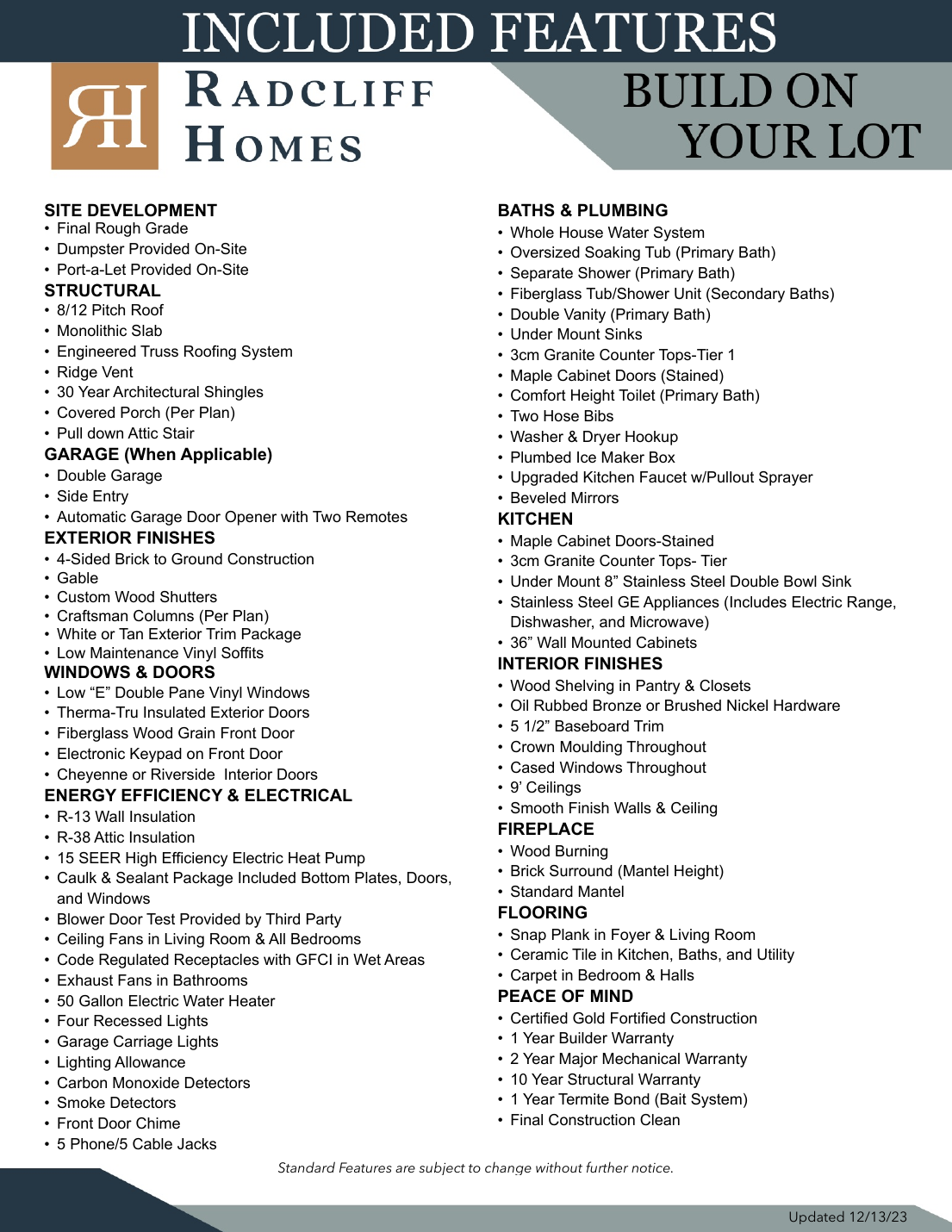 Standard Features PDF page