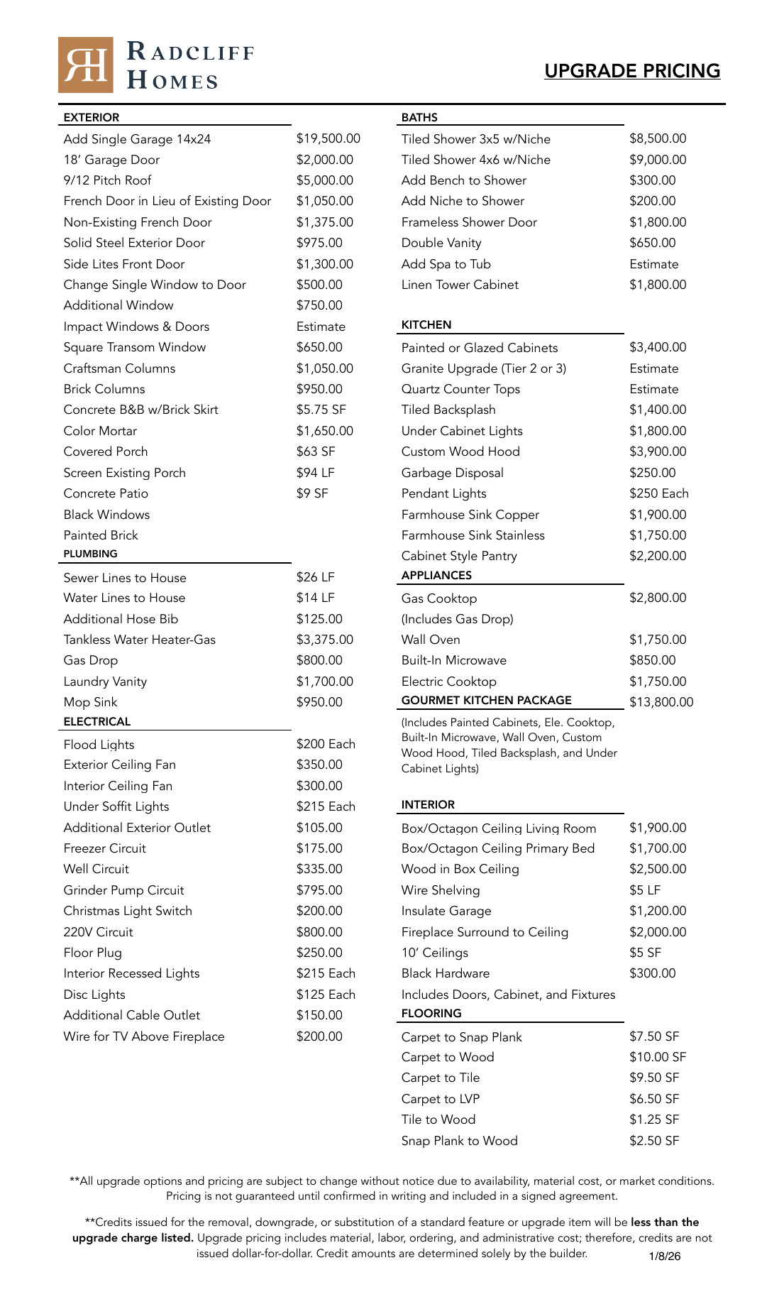 Upgrade Pricing PDF page
